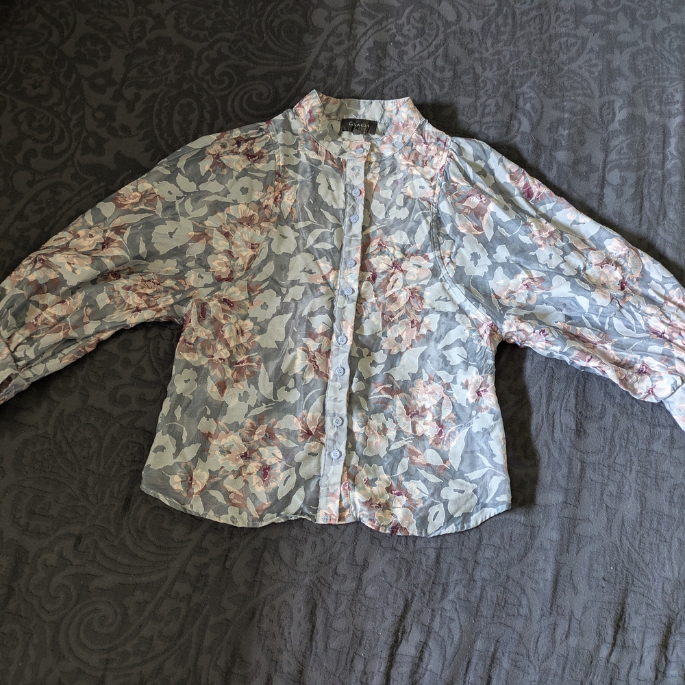 Floral Button-Up Blouse